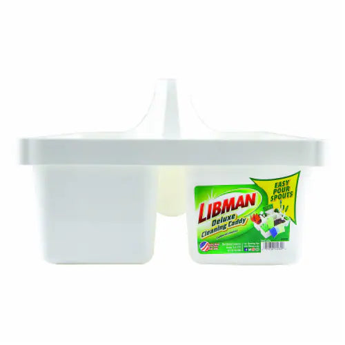 Libman Commercial 6-Compartment Cleaning Caddy, white Plastic #1232