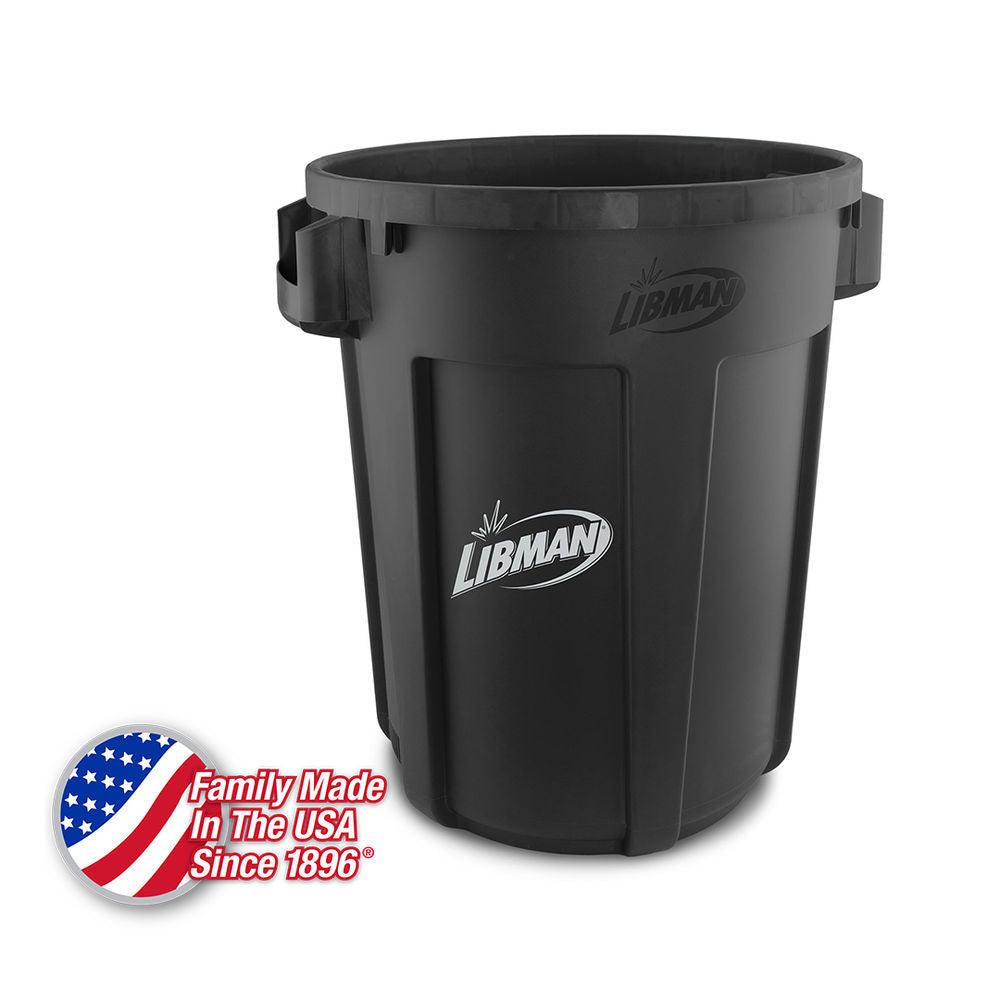 Libman 32 Gallon Trash Can (Black)