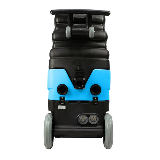 Portable Mytee 1003DX carpet extractor with dual motors and 500 PSI pump for heavy-duty carpet cleaning