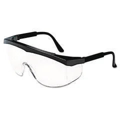 Stratos Safety Glasses, Black Frame, Clear Lens,