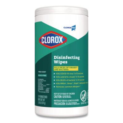 Clorox Disinfecting Wipes, 7 x 8, Fresh Scent, 75/Canister