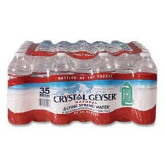 Crystal Geyser® Alpine Spring Water, 16.9 oz Bottle, 35/Carton - Janitorial Superstore