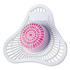Health Gards Urinal Screen with Non-Para Block, Cherry Scent, White/Pink, Cherry, Dozen (Hos1901)