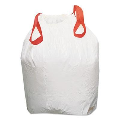 JSS Drawstring Bags 30" x 33" White .09 Mil, 42 Case, 30 Gallon (4256)