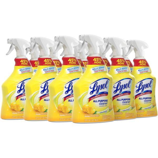 Lysol® Lemon Breeze® All Purpose Disinfectant Cleaner - 32 oz Spray Bottle. 12 Cs