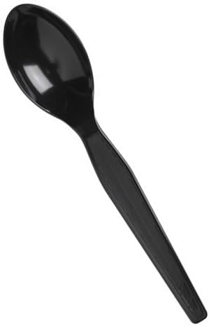 SmartStock® Black Heavy Weight Polystyrene Spoon - Boxed 960 cs (sssp120)