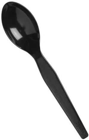 SmartStock® Black Heavy Weight Polystyrene Spoon - Boxed 960 cs (sssp120)