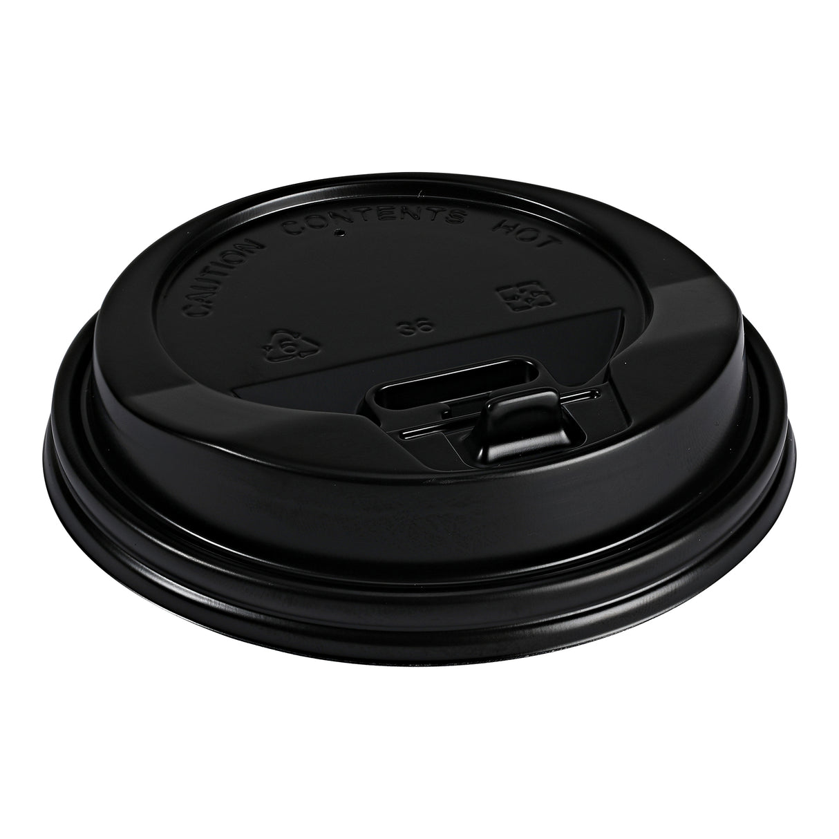 Empress Dome Lid for 10-20oz Paper Hot Cups Black 90 mm Rim 10 / 100 cs (#E1020-DLB)