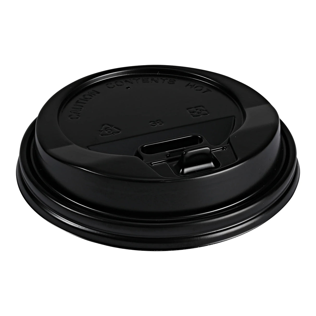 Empress Dome Lid for 10-20oz Paper Hot Cups Black 90 mm Rim 10 / 100 cs (#E1020-DLB) - Janitorial Superstore