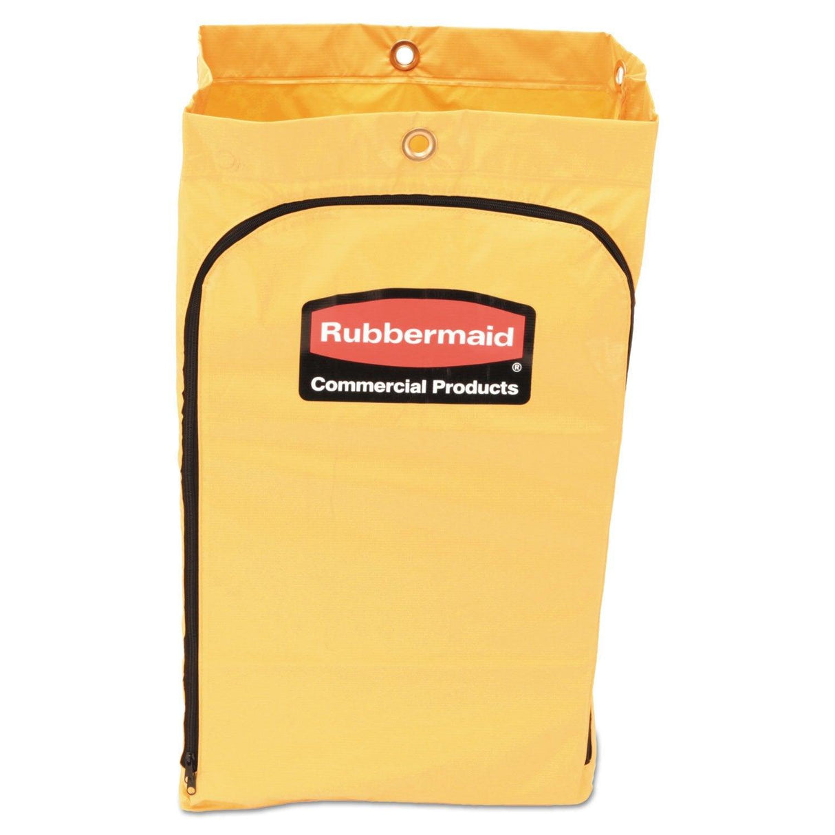 Rubbermaid Commercial 1966719 Zippered Vinyl Cleaning Cart Bag, 24gal, 17 1/4w x 10 1/2d x 30 1/2h, Yellow