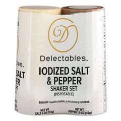 Office Snax® Condiment Set, 4oz Salt, 1.5oz Pepper, Two-Shaker Set (DEZGRN13060)