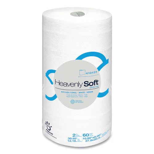 Heavenly Soft 410131 Kitchen Paper Special 2 ply, 8.8x11", 30 Packages of 60 Sheets - Janitorial Superstore