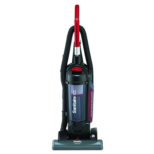 Sanitaire SC5845B FORCE QuietClean Upright Vacuum with Dust Cup and Sealed HEPA Filtration, Black #9388