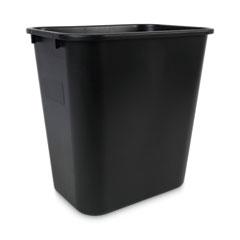 Soft-Sided Wastebasket, 28 qt, Plastic, Black (FG295600bla)