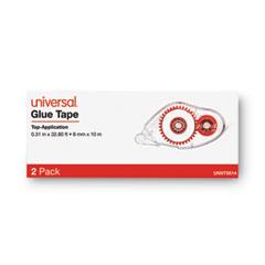 Universal® Glue Tape, Permanent, 1/3" x 393", 2/PK