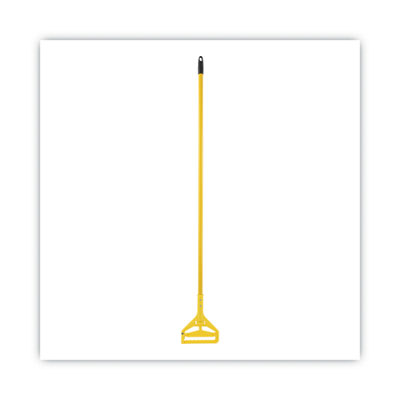 Quick Change Side-Latch Plastic Mop Head Handle, 60" Aluminum Handle, Yellow (#6136)
