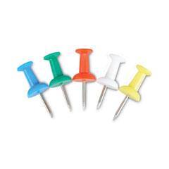 Universal Office Products Colored Push Pins, Plastic, Assorted, 3/8", 400/Pack