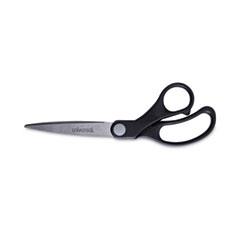 Universal Office Products Economy Scissors, 8" Length, Bent Handle, Stainless Steel, Black