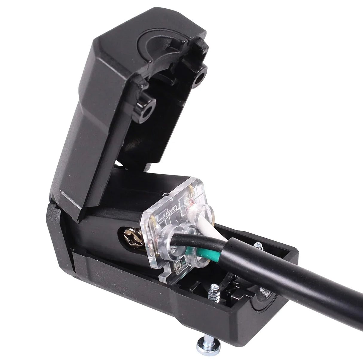 Journeyman-Pro 515CCV Clamshell 15 Amp 120-125 Volt, NEMA 5-15R, 2Pole 3Wire, Straight Blade, Female Connector Plug Replacement Cord Outlet, Commercial Grade PVC Black