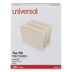 Top Tab File Folders, Straight Tabs, Letter Size, 0.75" Expansion, Manila, 100/Box (UNV12110)