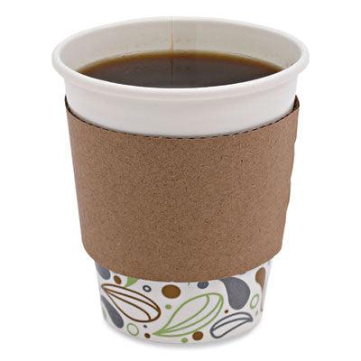Cup Sleeves, Fits 10 oz to 20 oz Hot Cups, Kraft, 1,200/Carton