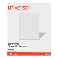 Universal® Top-Load Poly Sheet Protectors, Economy, Letter, 100/Box unv21130