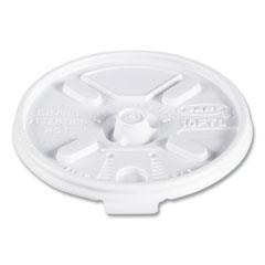 Lift n' Lock Plastic Hot Cup Lids, Fits 10 oz Cups, White, 1,000/Carton (DCC10FTL)