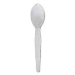 Boardwalk Heavyweight Polystyrene Cutlery, Teaspoon, White, 1000/Carton