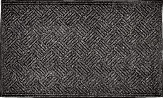 Apache Mills Crosshatch Doormat, 3-Feet X 5-Feet, Charcoal