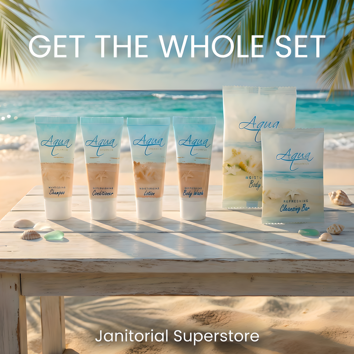 Aqua Organics Set 100 Pack (50 Shampoo and 50 Conditioner)