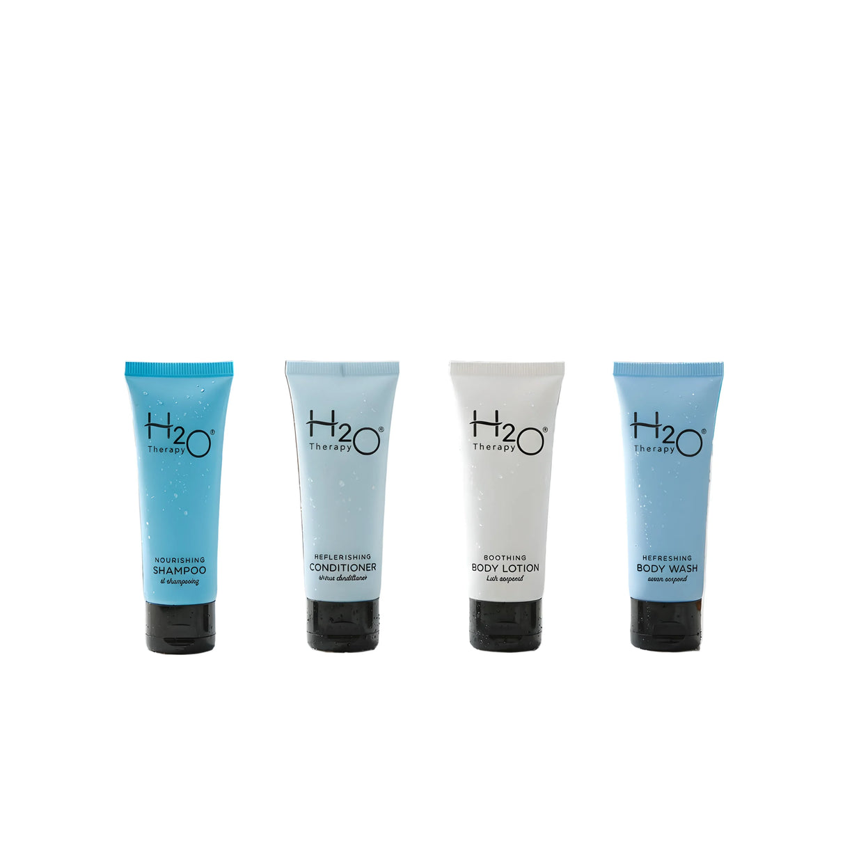 H2O Therapy personal care set: shampoo, conditioner, body lotion, body wash