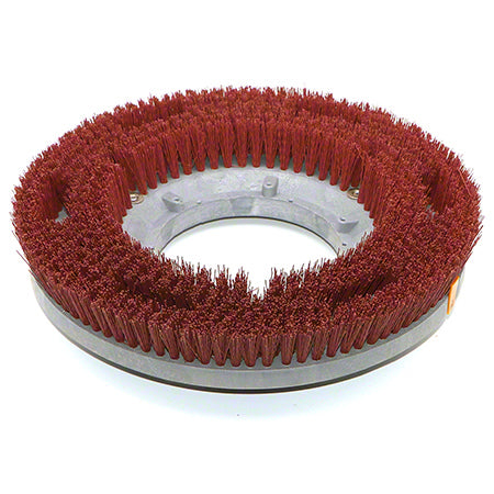 NSS® 3 Lug Red Grit Bristle Brush For Medium Scrubbing - 13" Item # NSS2694481