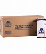 Empress Semi Slim Straw / Stirrer Unwrapped 7.75" Red Boxed 10 / 500 cs