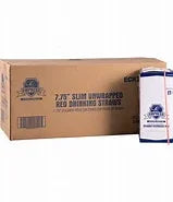 Empress Semi Slim Straw / Stirrer Unwrapped 7.75" Red Boxed 10 / 500 cs - Janitorial Superstore