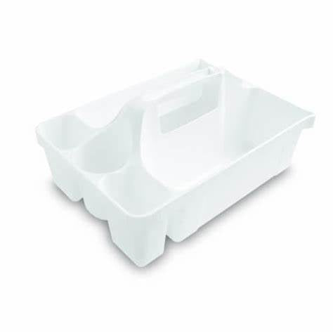 Libman Commercial 6-Compartment Cleaning Caddy, white Plastic #1232
