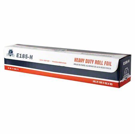 Heavy-Duty Aluminum Foil Roll, 18" x 500 ft, (E185-H)