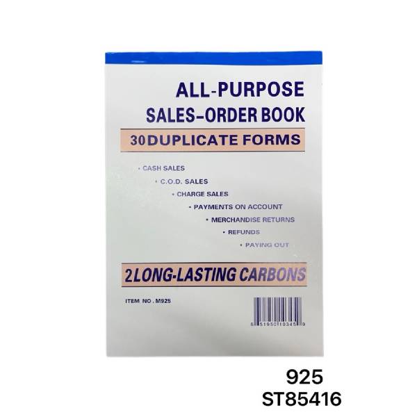 All Purpose Sales Order Book 30 Duplicate Forms