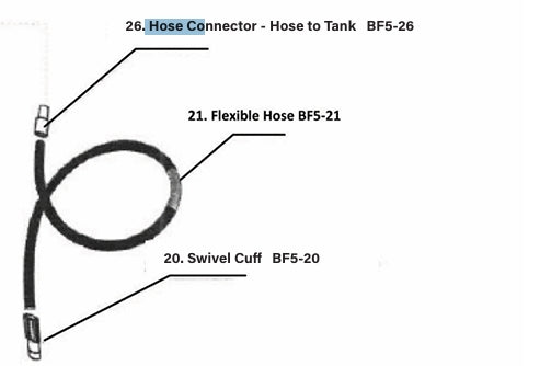 Mercury/ Storm wet vac Flexible Hose with ends (BF5-21-COM)