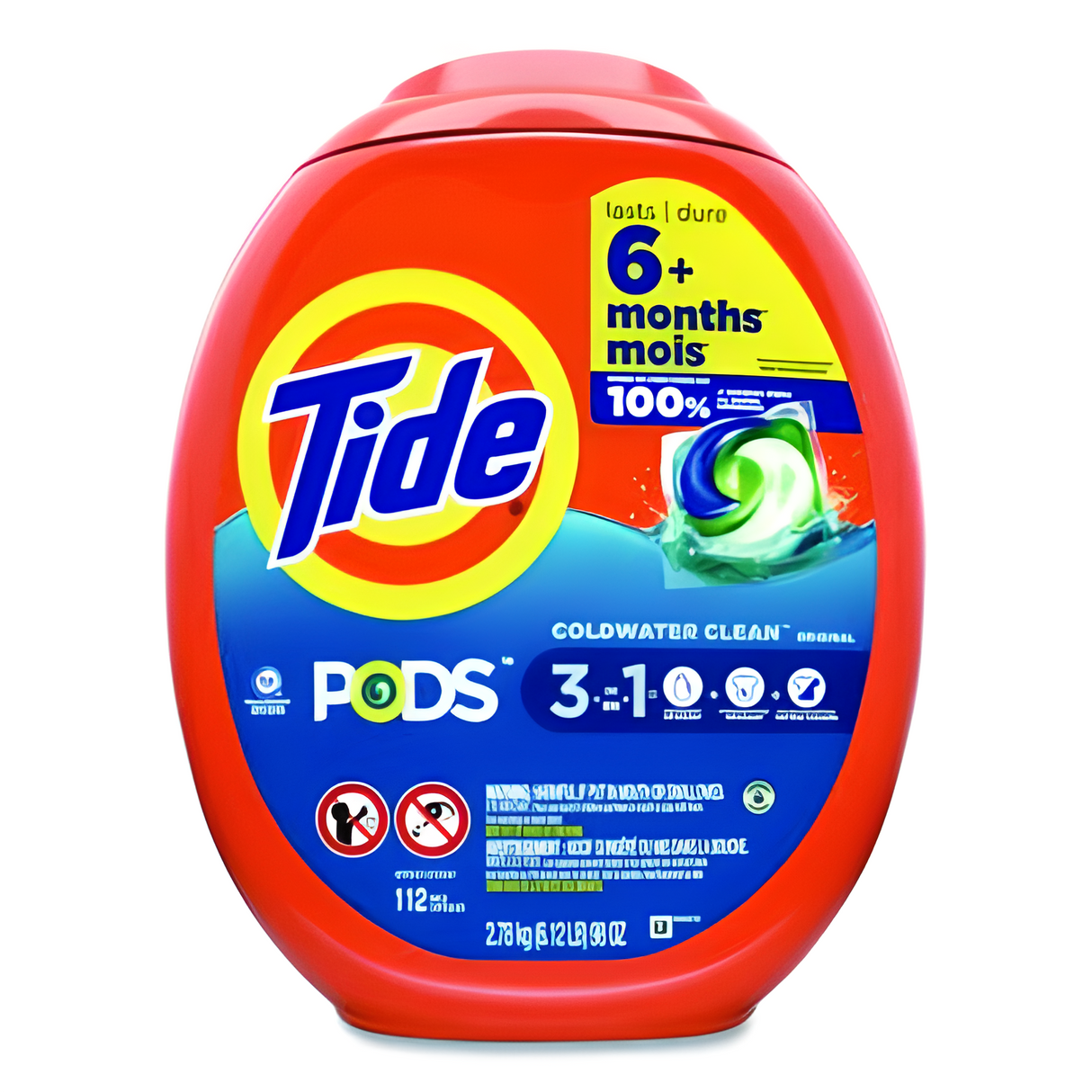 Tide PODS Laundry Detergent, Pods, Tide Original, 112 Pods/Tub
