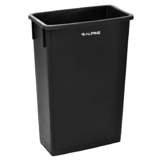 SLIM JIM Alpine Industries Trash Can 23 Gallon (87 Liter) 20"W X 11"D X 30"H (ALP477-BLK) (#8358)