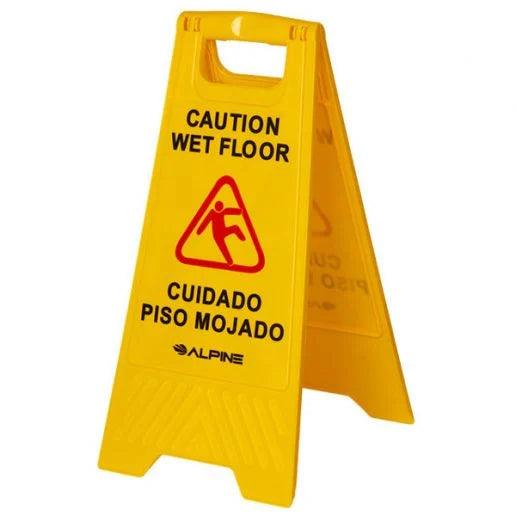 Polypropylene A-Frame Folding Wet Floor Sign With Top Handle (ALP499)