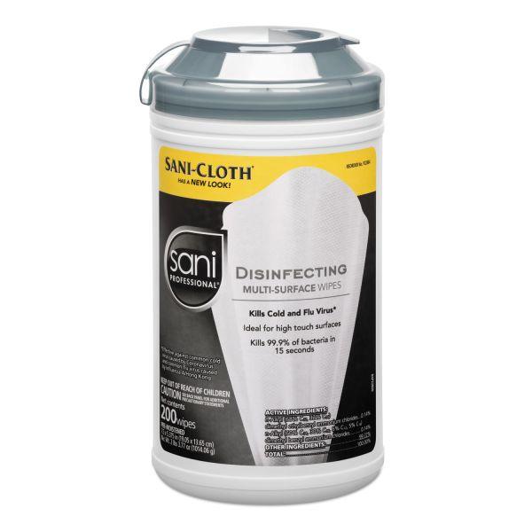 Sani Professional Disinfecting Multi-surface Wipes, 7 1-2 X 5 3-8, 200-canister