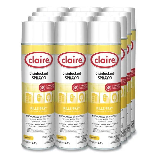 Claire Hospital Grade Disinfectant Spray Q, 17oz (cgc1003) - Janitorial Superstore