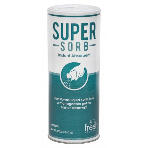 Super-Sorb Liquid Spill Absorbent, Powder, Lemon-Scent, 12 oz. Shaker Can