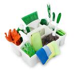 Libman Commercial 6-Compartment Cleaning Caddy, white Plastic #1232