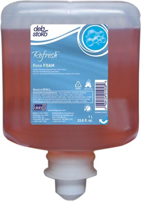 Deb RFW1L Aerorose Foam Soap 1 Liter Cartridges, 6 Case - Janitorial Superstore