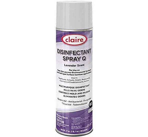 Claire Hospital Grade Disinfectant Spray Q, 17oz (cgc1003) - Janitorial Superstore