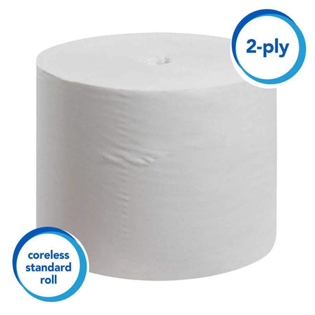 Scott 04007 Essential Coreless Standard Roll Bathroom Tissue, 36 Rolls of 1,000 Sheets (Elite Program) - Janitorial Superstore