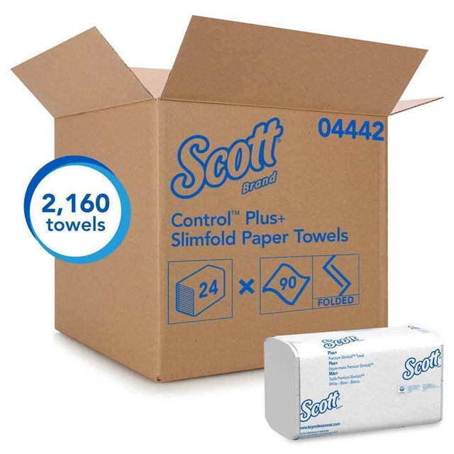 Scott® 04442 Control™ Plus+ Slimfold™ Towels, 24 Packs of 90 Sheets (Elite Program) - Janitorial Superstore