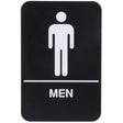 ADA Men's Restroom Sign with Braille - Black and White, 9" x 6" - Janitorial Superstore
